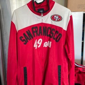 San Francisco 49ers Red & White Lightweight Jacket